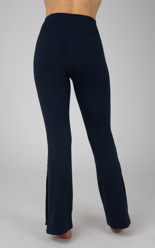 Interlock Elastic Free V-Back Flared Leg Pant