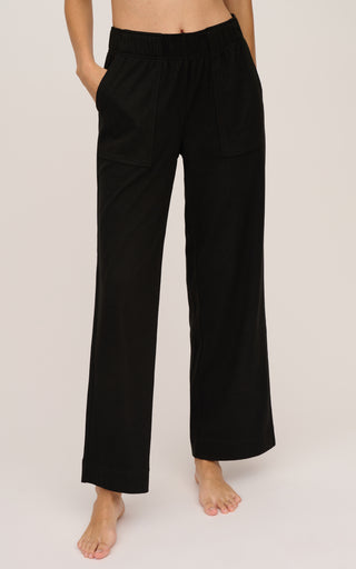 Marled Pique Daisy Wide Leg