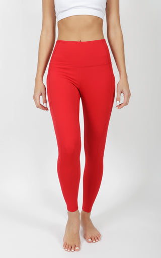 "Squat Proof" Interlink High Waist 7/8 Ankle Legging with Back Curved Yoke