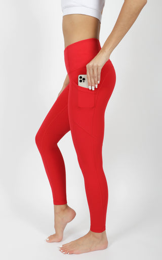 "Squat Proof" Interlink High Waist 7/8 Ankle Legging with Back Curved Yoke