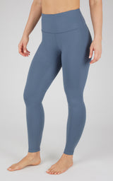Blue Topaz high-waisted Power Flex leggings with a smooth, stretchy fit.