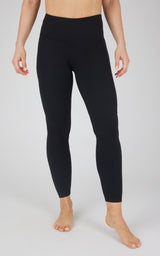 Women's black Power Flex leggings with high waistband and smooth, fitted silhouette.