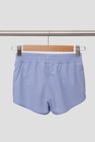 Girls Woven Side Slit Running Short with Built-In Panty