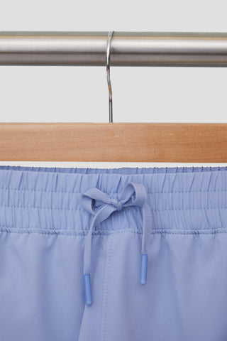 Girls Woven Side Slit Running Short with Built-In Panty