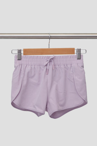Girls Woven Side Slit Running Short with Built-In Panty