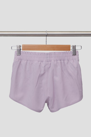 Girls Woven Side Slit Running Short with Built-In Panty
