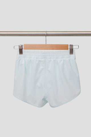 Girls Woven Side Slit Running Short with Built-In Panty