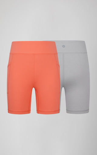 Girls 2 PK Interlock Side Pocket + Basic Bike Short