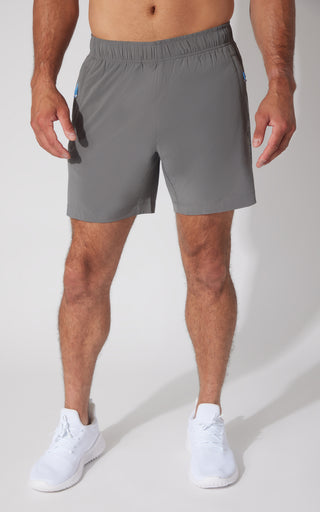 Mens Perforated Detail Woven Traction 7" Short