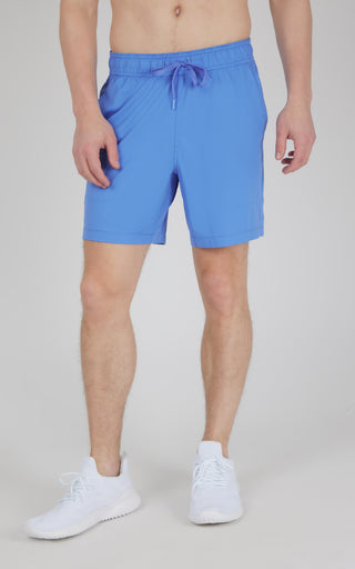 Mens Knit Stretch Pique Power 7" Shorts