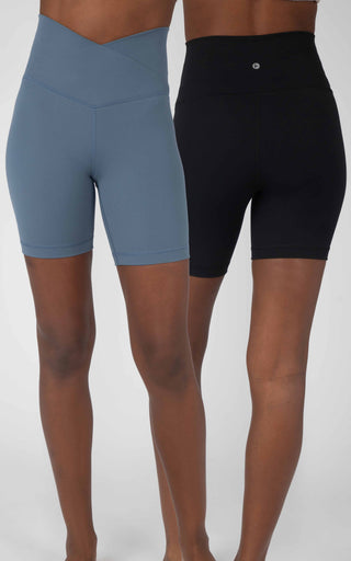 2 Pack Lux Crossover High Waist and Classic Waist 7" Bike Shorts