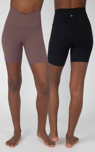 2 Pack Lux Crossover High Waist and Classic Waist 7" Bike Shorts