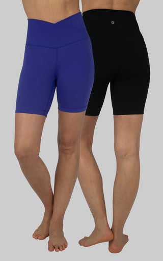 2 Pack Lux Crossover High Waist and Classic Waist 7" Bike Shorts