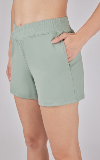 Lux Crossover Waistband 4" Side Pocket Short