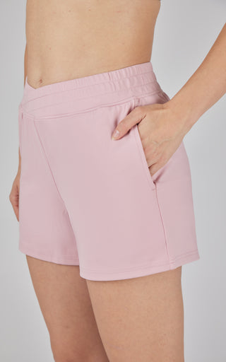 Lux Crossover Waistband 4" Side Pocket Short