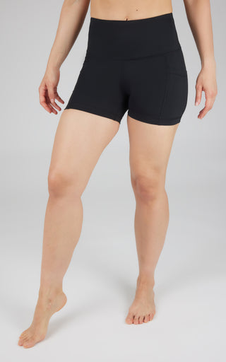 Lux Polygiene Tribeca High Waist 3 1/2" Short with Side Pockets