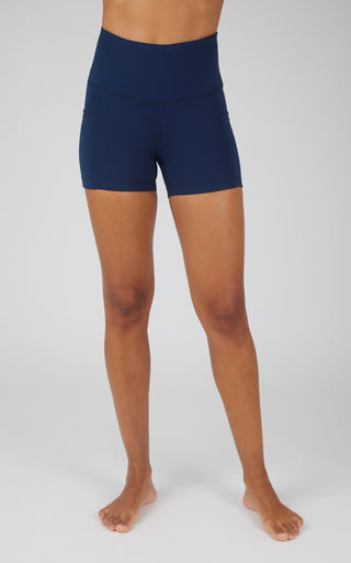Lux Polygiene Tribeca High Waist 3 1/2" Short with Side Pockets