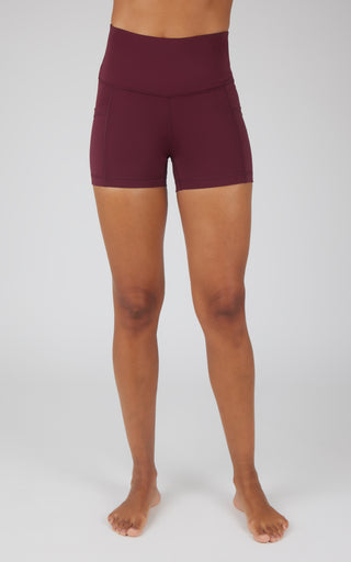 Lux Polygiene Tribeca High Waist 3 1/2" Short with Side Pockets