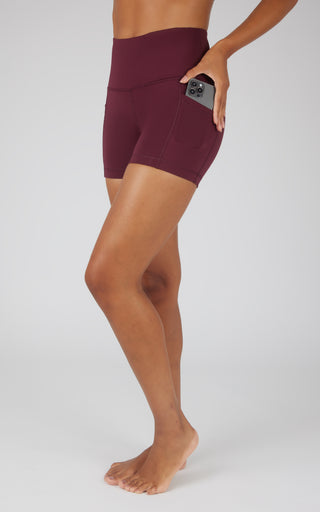 Lux Polygiene Tribeca High Waist 3 1/2" Short with Side Pockets