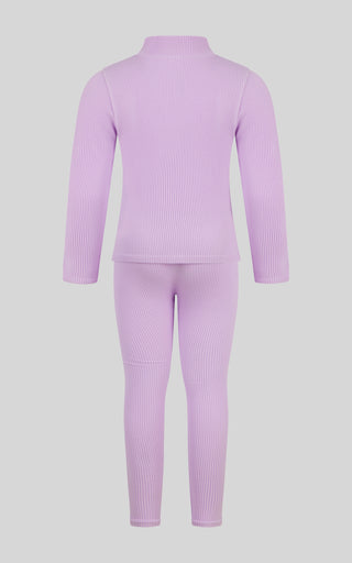 4-6x Girls 3 PC Half Zip Long Sleeve + Legging + Scrunchie Set
