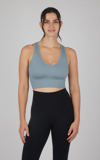 2 PK Ribbed V-Neck Tank Top