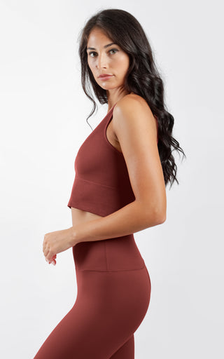 Seamless V-Neck Crop Ribbed Tank Top
