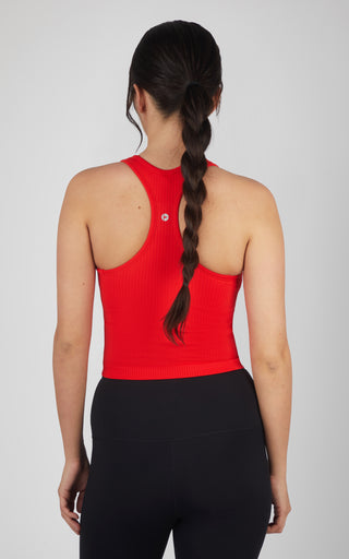 Ribbed Tank with Padded Bra