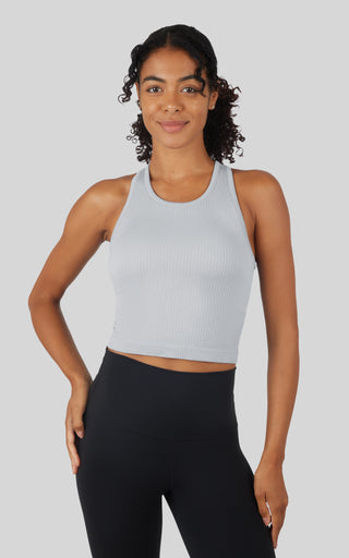 Ribbed Tank with Padded Bra