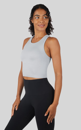 Ribbed Tank with Padded Bra