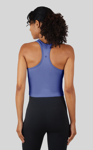 Ribbed Tank with Padded Bra