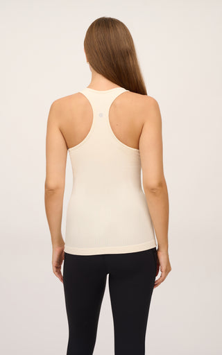 Ribbed Seamless Full Length Tank Top With Built in Bra