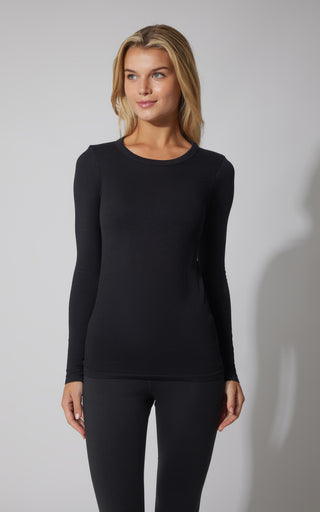3 PK Ribbed Seamless Crew Neck, Scoop Neck and Sqaure Neck Long Sleeve Top