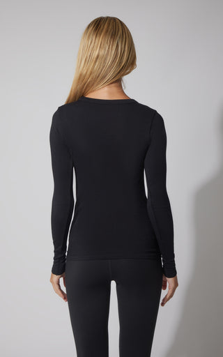 3 PK Ribbed Seamless Crew Neck, Scoop Neck and Sqaure Neck Long Sleeve Top