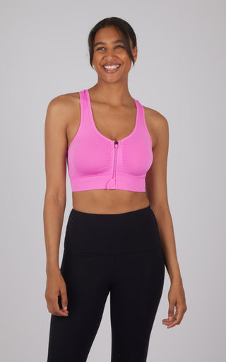 2 PK Full Zip Seamless Bra