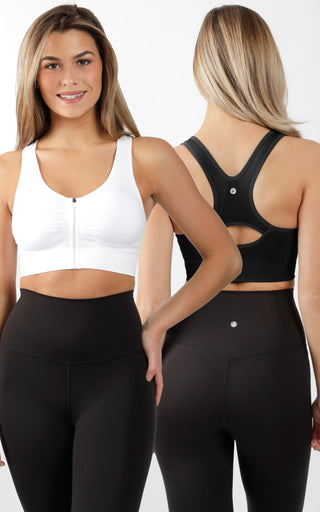 2 PK Full Zip Seamless Bra