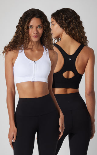 2 PK Full Zip Seamless Bra