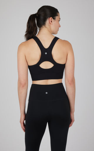 Seamless Front Zip Bra Top