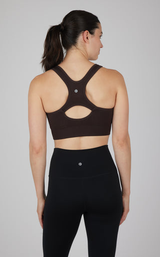 Seamless Front Zip Bra Top