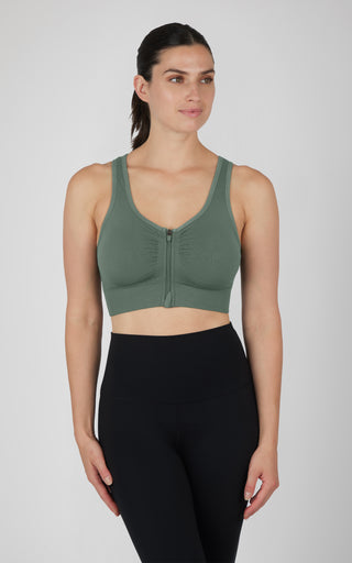 2 PK Full Zip Seamless Bra