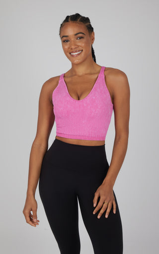 2 PK Stone Wash V-Neck Tank