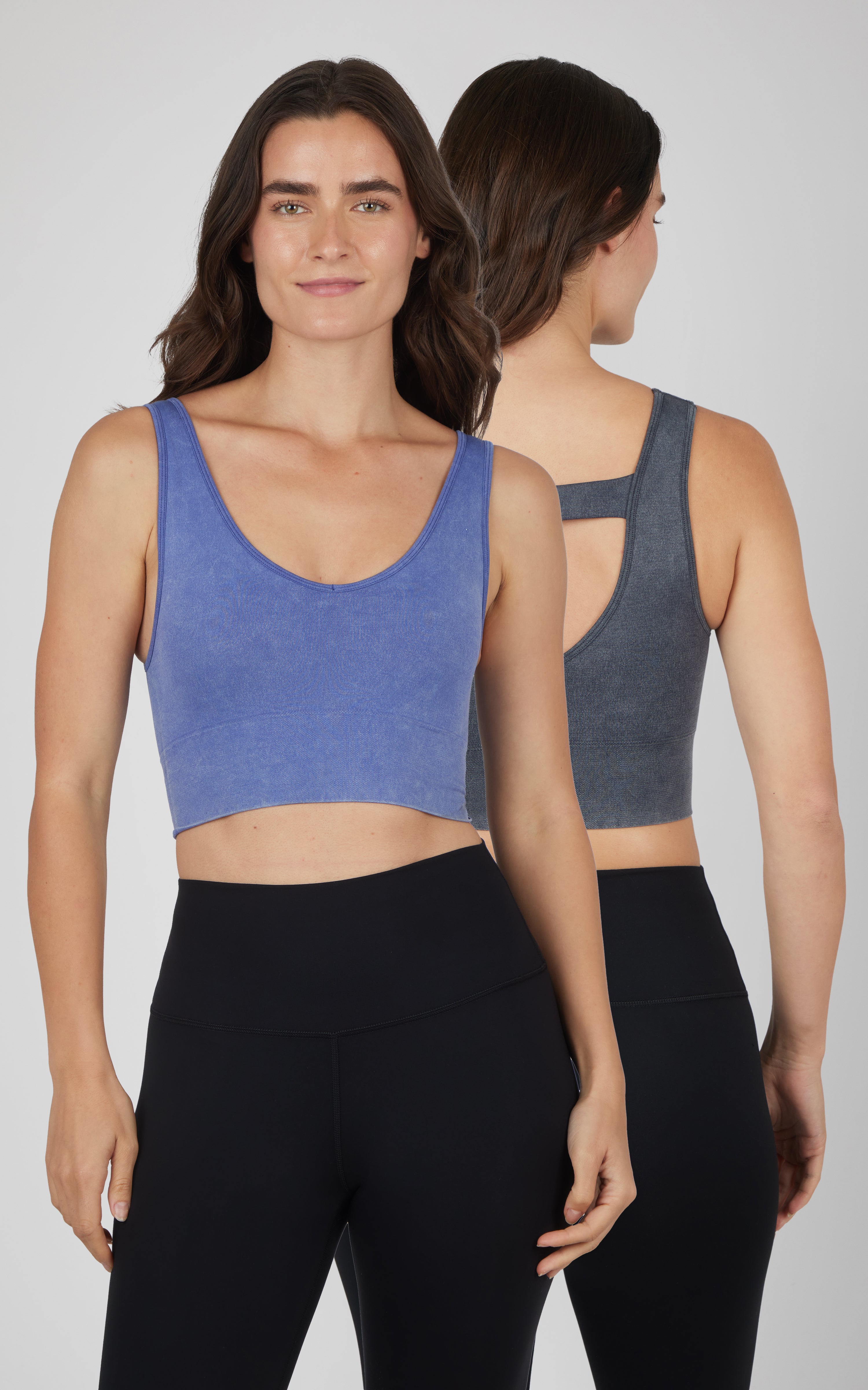 2 PK Stone Wash Bra Tank