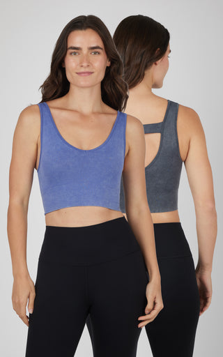2 PK Stone Wash Bra Tank