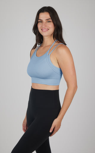 Ribbed Seamless Double Layer Bra