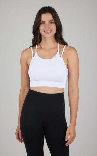 Ribbed Seamless Double Layer Bra