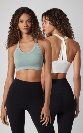 2 PK Stone Washed Seamless Marvella Bra Tank