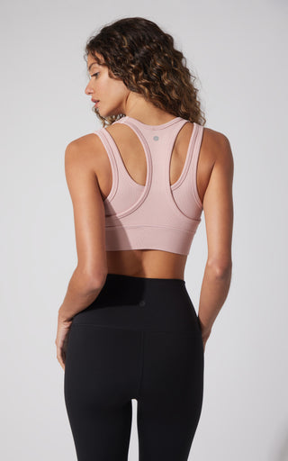 Seamless Ribbed Double Layer Bra - Our Petal Tone Story