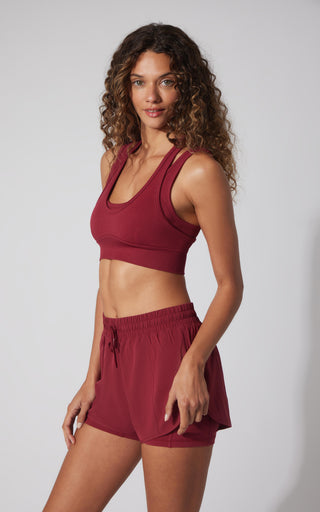 Seamless Ribbed Double Layer Bra