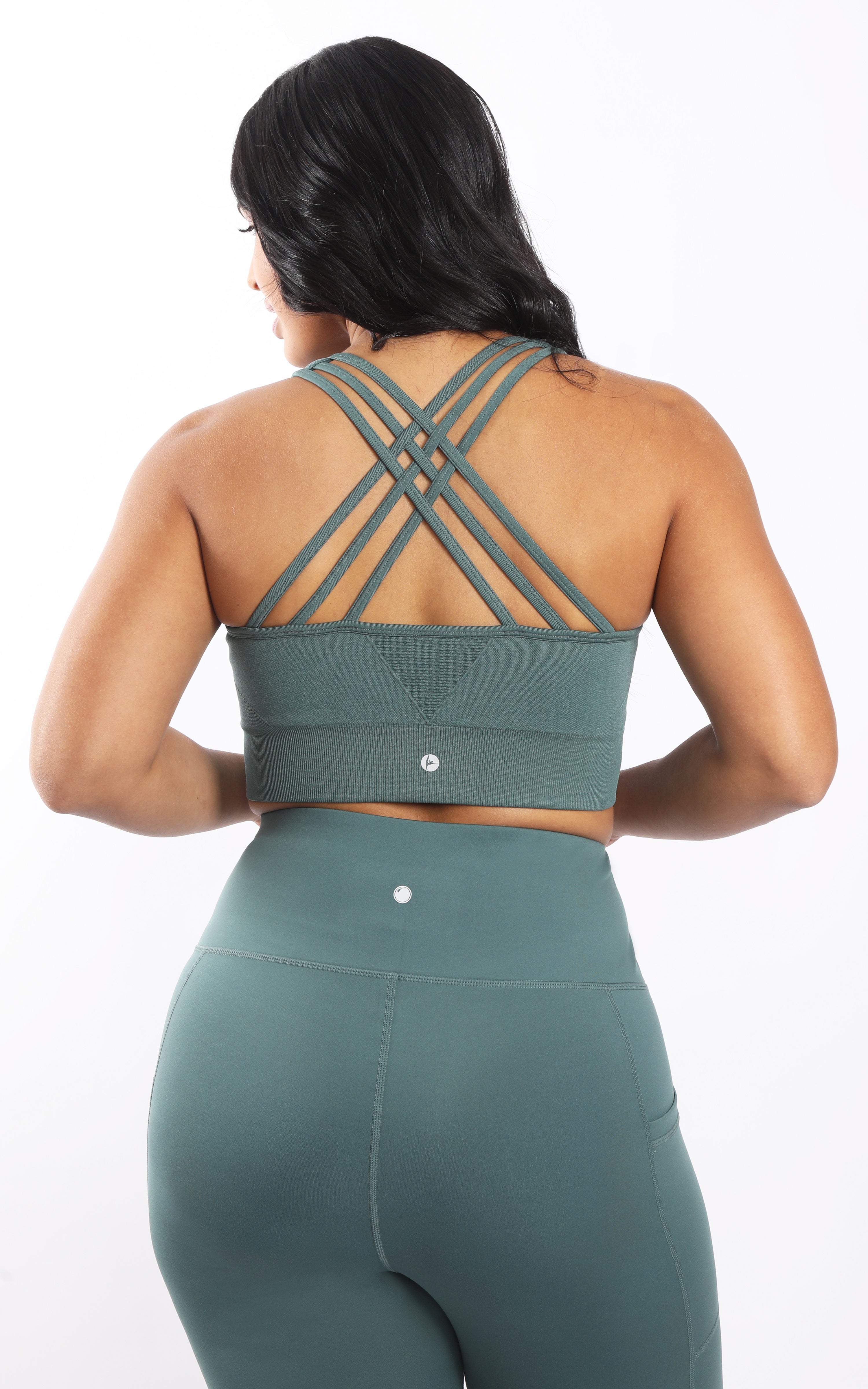 Plus Seamless Crisscross Back Sports Bra
