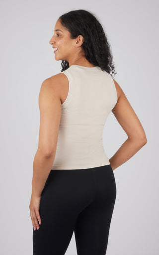 2 Pack Seamless Bridgett Slim Fit High Neck Tank