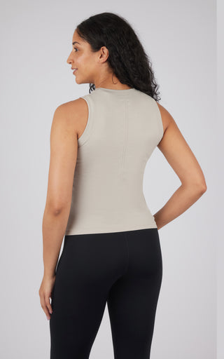 2 Pack Seamless Bridgett Slim Fit High Neck Tank